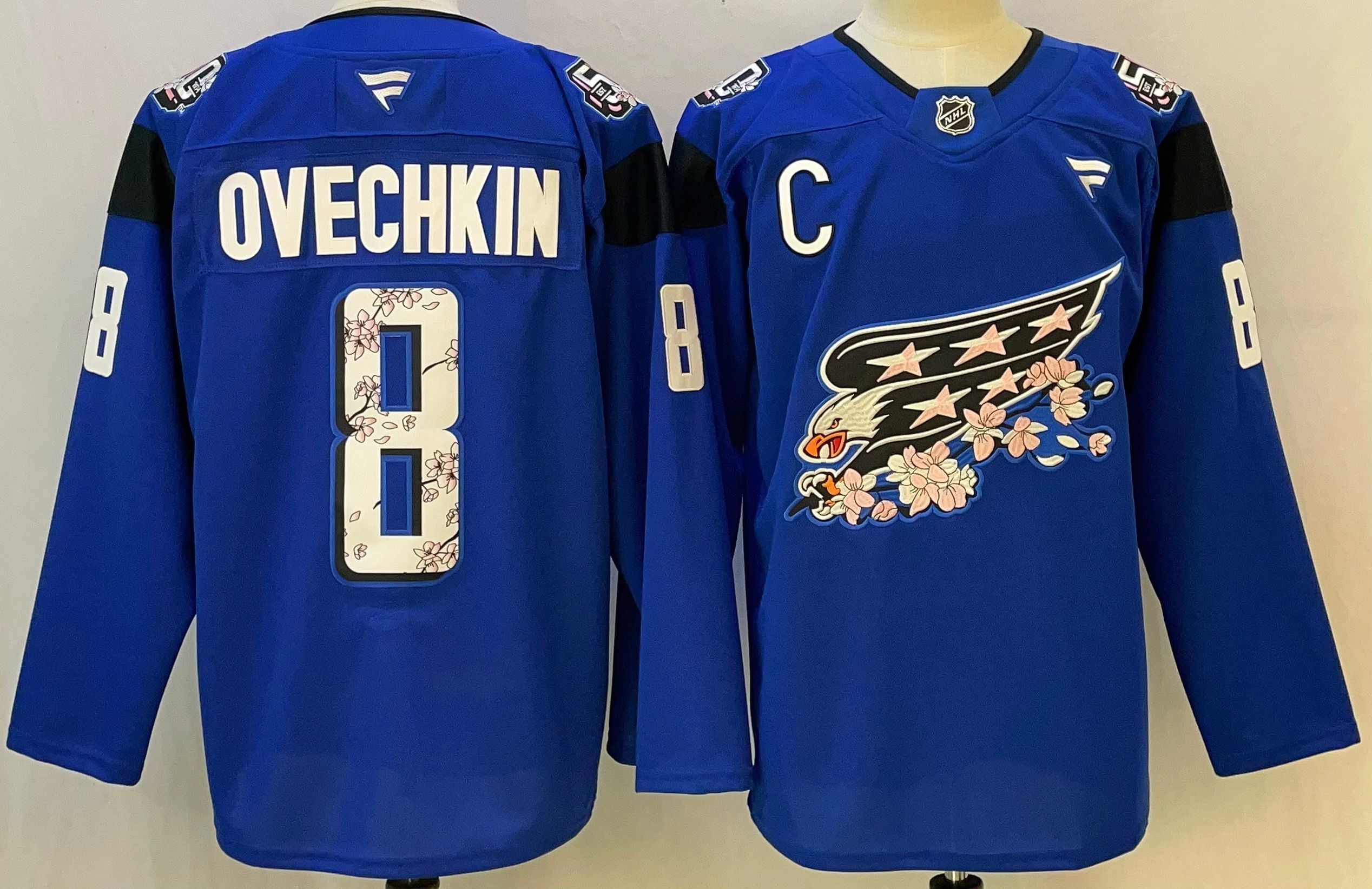 Men Washington Capitals #8 Ovechkin Blue 2026 Adidias NHL Jersey style 002